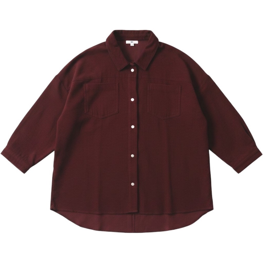 BP Nordstrom Brown Corduroy Oversized Snap Button Down Shacket Shirt M Grunge
